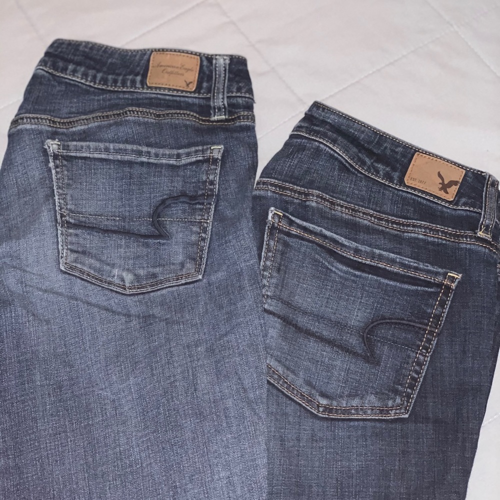 TWO AMERICAN EAGLE JEANS